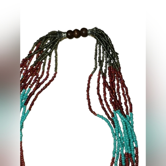 Multicolor Beaded Necklace - Picture 3 of 5